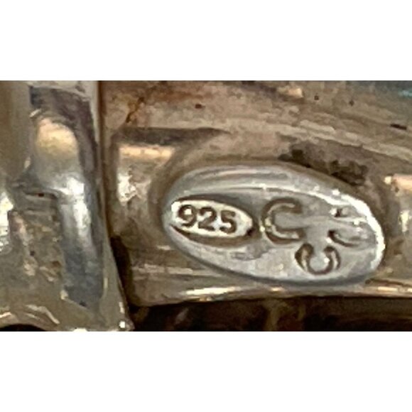 VTG Unisex 925 Silver Twisted Rope Hinged Bangle Bracelet Jewelry Italy Signed - Picture 6 of 7